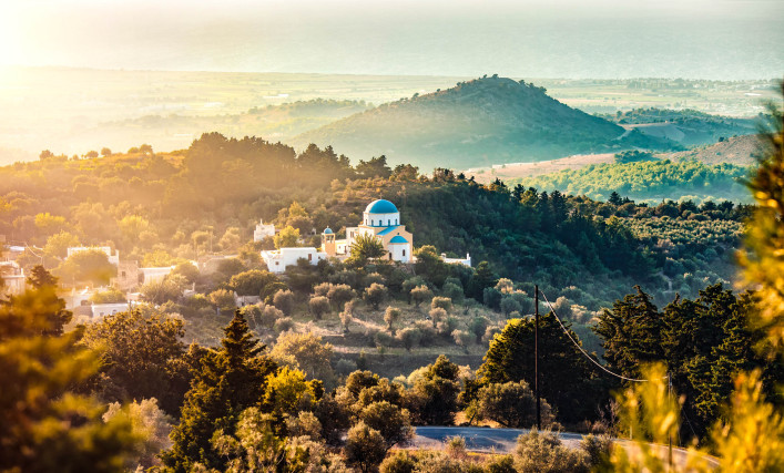 Panoramic view of Kos Island,Greece