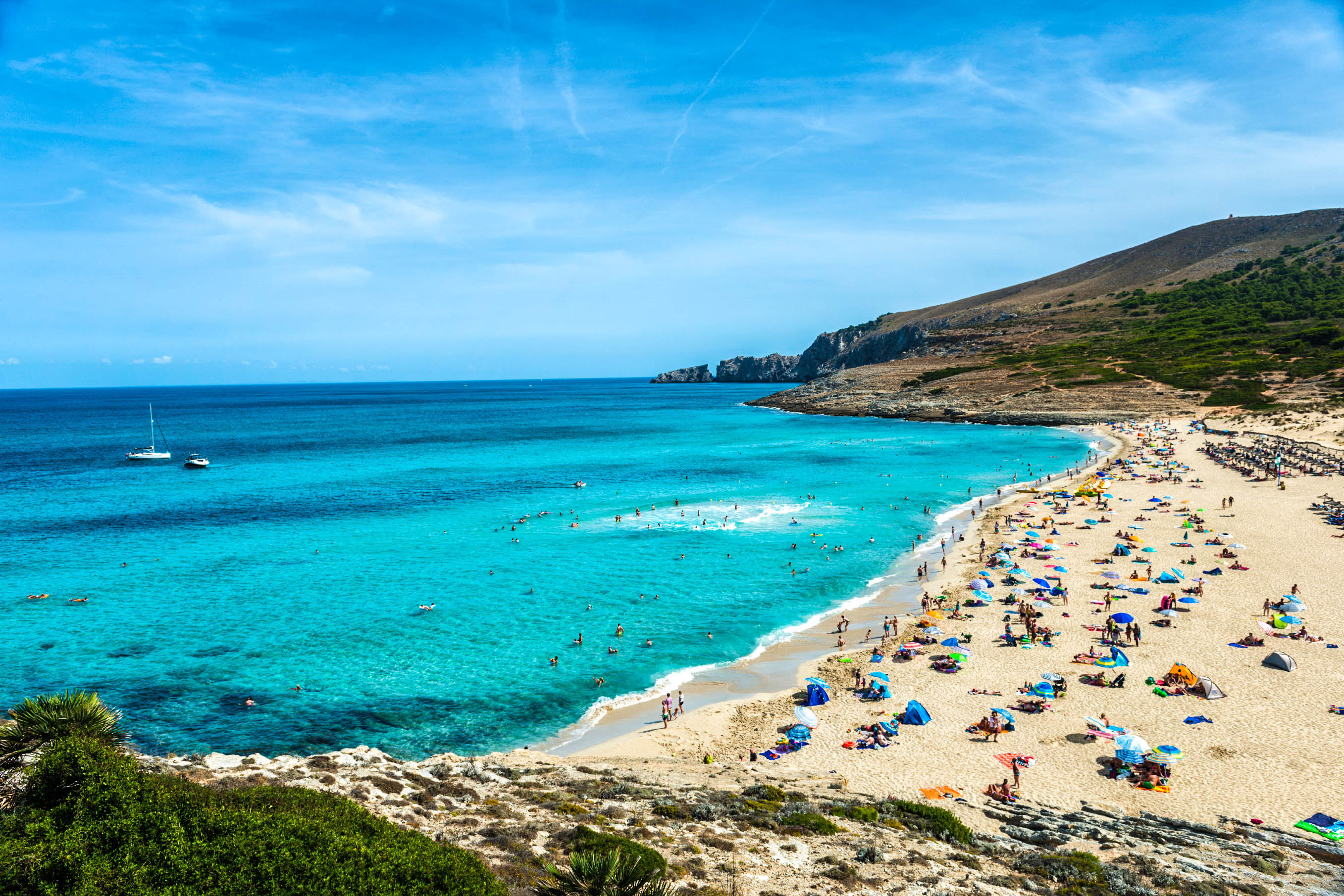 Schönsten Strände Mallorcas Strand von Cala Mesquida, Mallorca Spain Urlaub