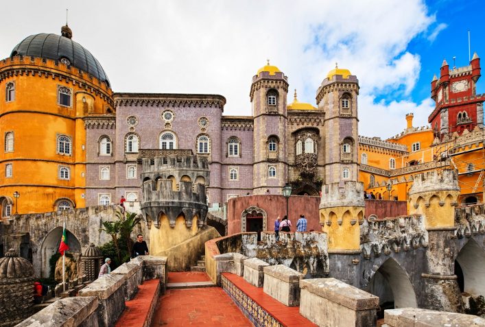 Palacio Nacional da Pena bei Sonnenuntergang