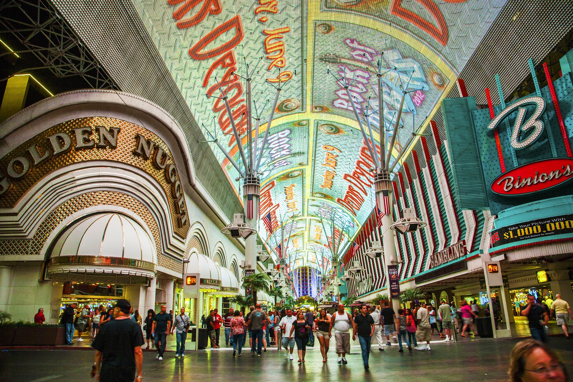 Auswanderer in Las Vegas, Downtown, Fremont Street Auswanderer in Las Vegas, Downtown, Fremont Street