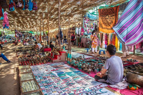 Goa Indien, Hippies, Hippimarkt, Anjuna