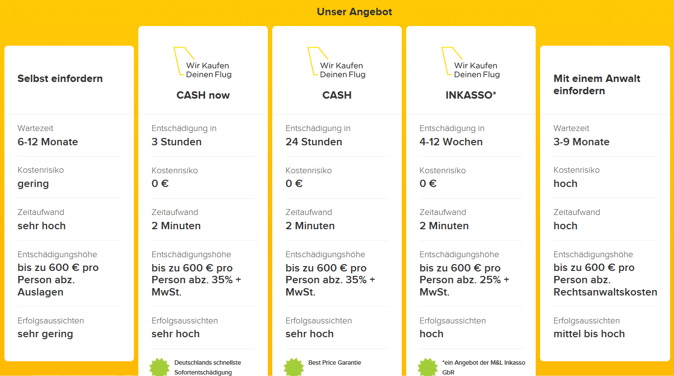 Wir kaufen deinen Flug