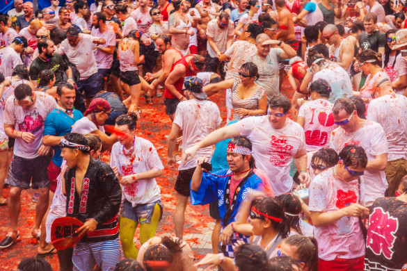 Tomatina Bunol Valencia Tomatenschlacht