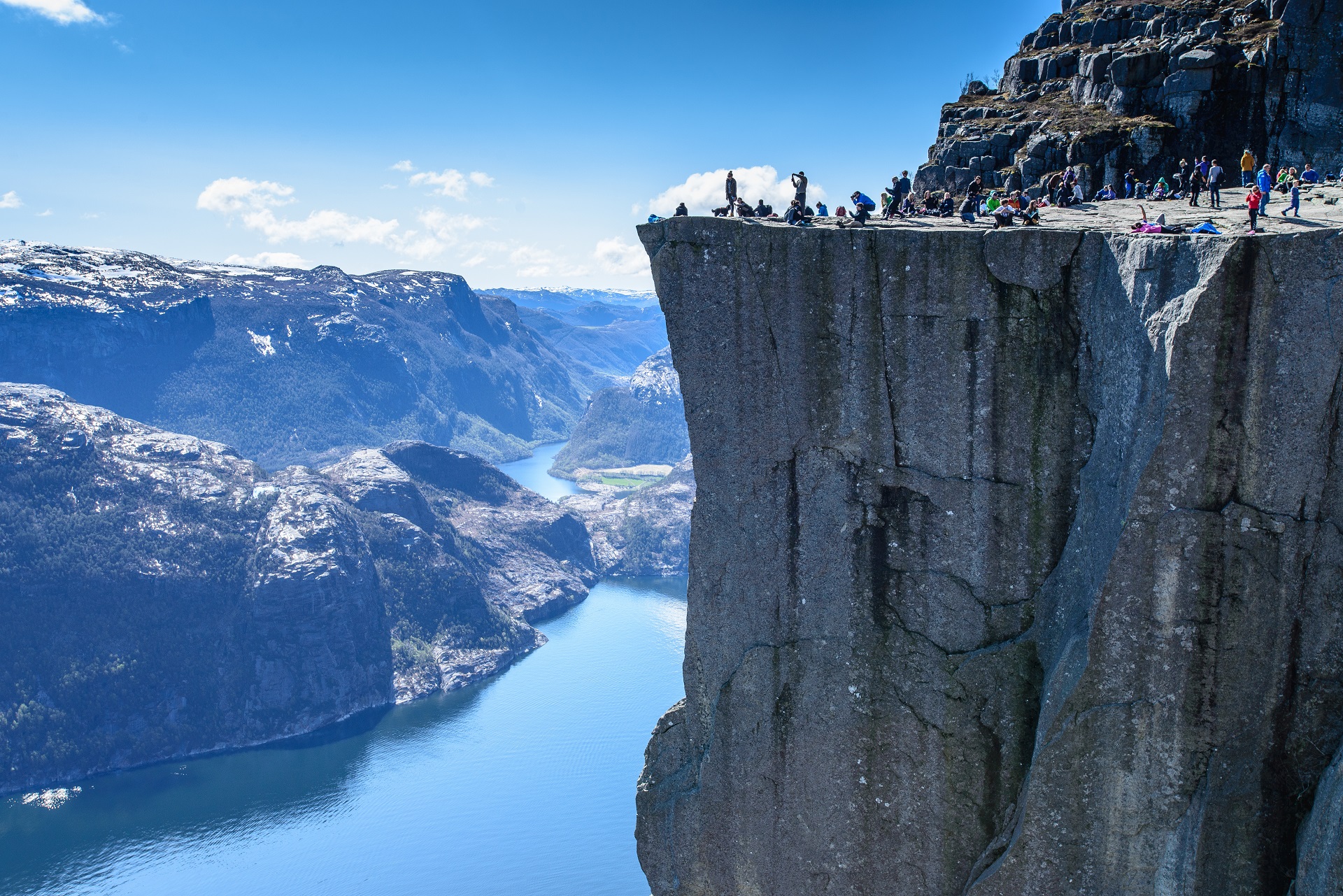 Norwegen Felsen Eingeklemmt