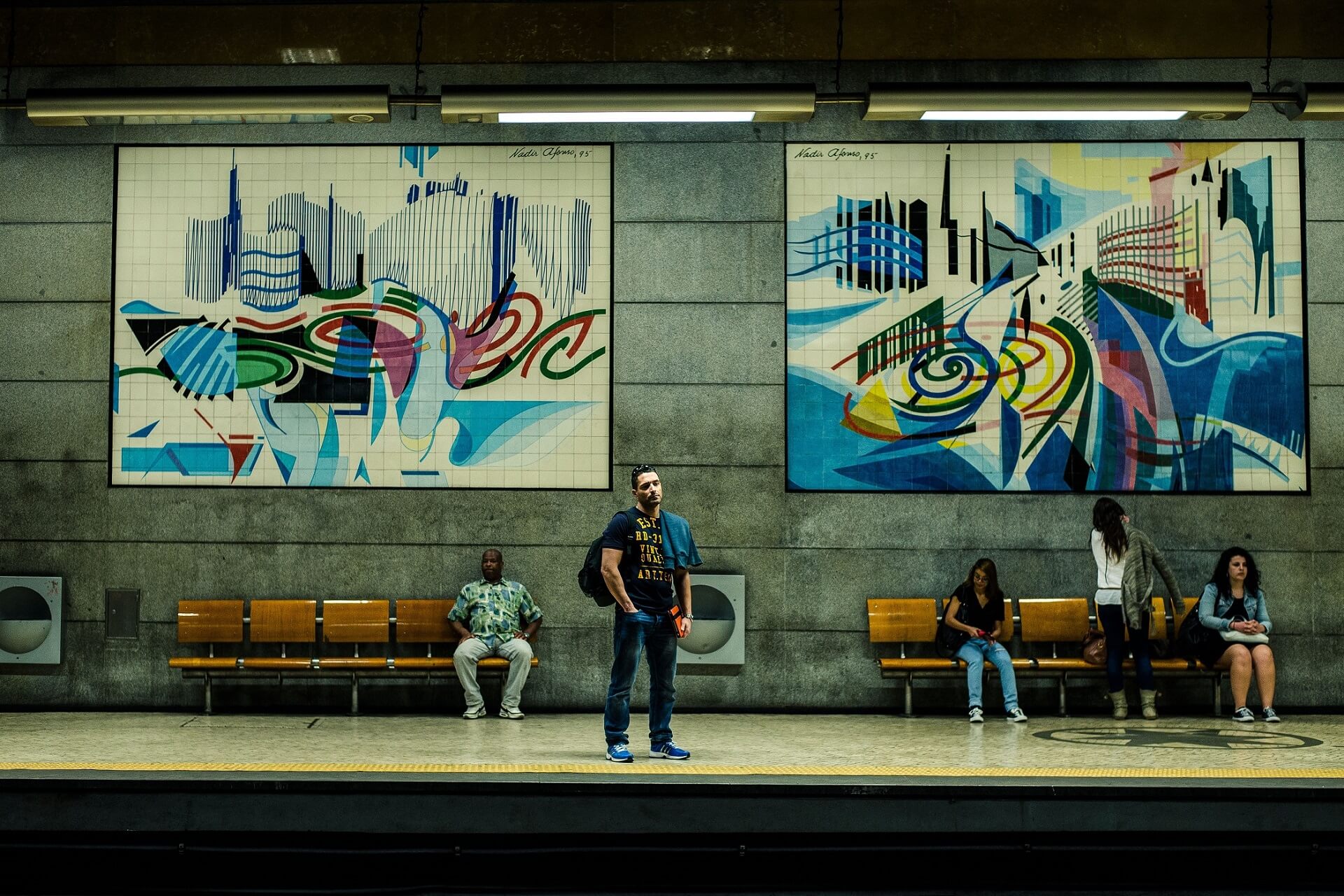 Die Metro in Lissabon ist sehr sehenswert