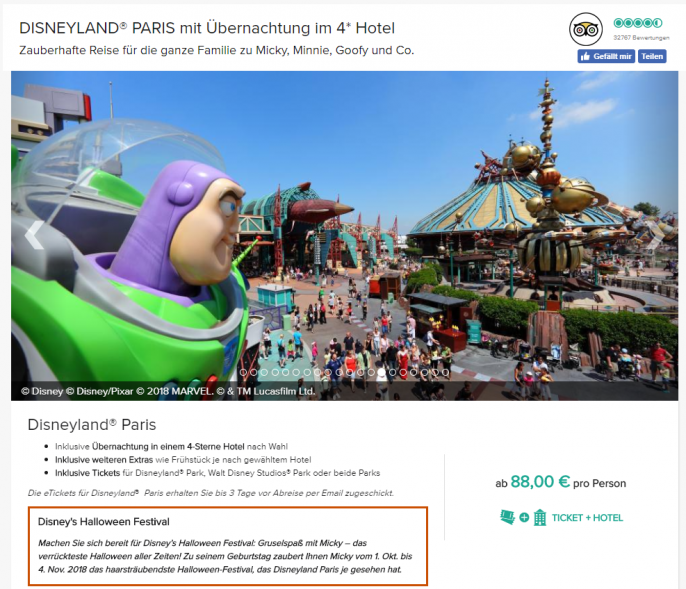 Disneyland Flug Hotel Ticket Disneyland Flug Hotel Ticket